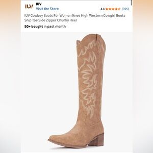 IUV Knee High Western Cowgirl Boots